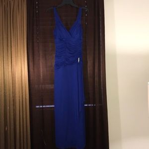 Enfocus Studio Elegant Long Royal Blue Dress